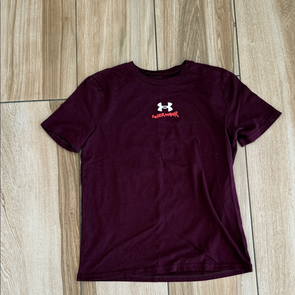 Under Armour Burgundy Tee with Logo